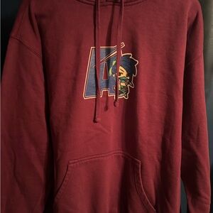 Men's Maroon Graphic Hoodie NWOT:  AKALI, IONIA, Large